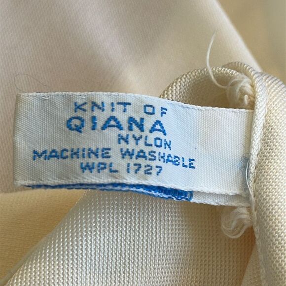 Vintage Robert Chiha-Rosenfeld off white Qiana nylon long zip front kaftan robe - Picture 10 of 10